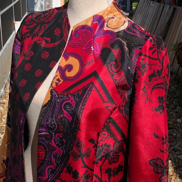 🩷 Chico’s red multi jacket NWT - Picture 5 of 16